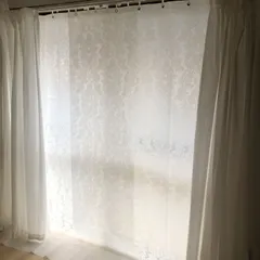 【1.2×2m,2枚入り】断熱カーテン 仕切り 隙間風防止 防寒防風 ビニール 半透明 花柄 冬の暖房節電 冷暖房効率UP【突っ張り棒用フック＋レール用Sフック付属】省エネ 室内間仕切り 玄関 廊下 階段用 かわいい おしゃれのサムネイル