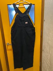 A【A22-13】◇ JaVa サイズL オーバーオール　黒色　レディース