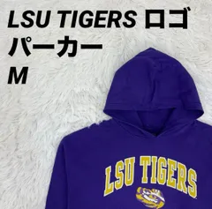 プルオーバーパーカー フード LSU TIGERSロゴ パープル Mサイズ メンズ 男女兼用