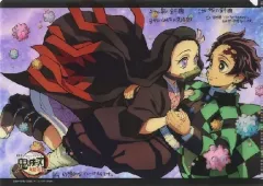 【中古】クリアファイル 竈門炭治郎＆竈門禰豆子(横型/見つめあい) 雑誌イラストシリーズレイヤードクリアファイル10 「劇場版 鬼滅の刃 無限列車編」