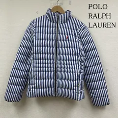 ポロラルフローレン ダウン ジャケット ジップアップ ブルゾン ストライプ パッカブル ポニーロゴ 刺繍 レディース S ISItems【USED】【古着】【中古】50147450
