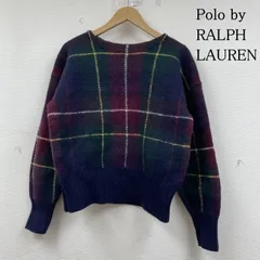 ポロバイラルフローレン 90s オールド 90年代 厚手 ボートネック タータン チェック ウール 長袖 ニット セーター レディース XL ISItems【USED】【古着】【中古】50147469