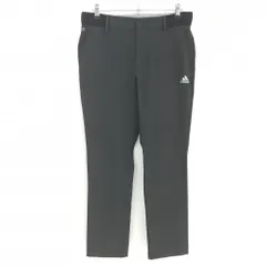 アディダス パンツ 黒 バック3ライン ウエスト一部ゴム ストレッチ メンズ 85 ゴルフウェア adidas