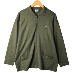 古着 80年代~ ラコステ LACOSTE 襟付き ウールニットカーディガン 8 メンズXXL相当/eaa601076