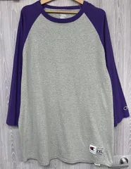 Champion/チャンピオン 半袖Tシャツ グレー パープル サイズXXL ホンジュラス製