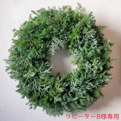 【B様専用】ふわふわ3種類のコニファーリース　ヒムロスギ　ブルーバード　針葉樹　グリーンリース　クリスマスリース　リースベース