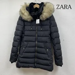 ザラ 中綿 ジャケット ブルゾン フード付き ファー フード取り外し可能 レディース M ISItems【USED】【古着】【中古】50147875