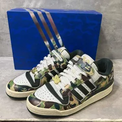 A BATHING APE × adidas／For rum 84 Low BAPE 30thAnniversary サイズ26.5 グリーン系  箱有りアベイシングエイプ アディダス