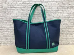 PORTER GIRL ポーターガール ボーイフレンド トートバッグ ネイビー×グリーン キャンバス