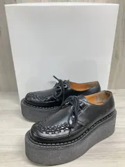 JUNYA WATANABE COMME des GARCONS 本革 レザー ブーツ ジュンヤワタナベ コムデギャルソン シューズ 靴 レディース S ブラック 日本製