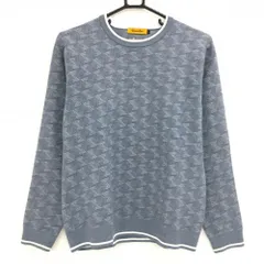 【超美品】レザレクション セーター グレー×白 総柄 ニット レディース L ゴルフウェア Resurrection