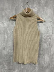 RESEXY リゼクシー サマーニット ノースリーブ タートルネック ニット セーター sizeF/ベージュ ■◆ レディース