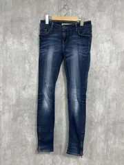 ZARA basic ザラ ベーシック シンプル ベーシック スキニー デニムパンツ size36/紺 ■■ レディース