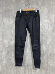 ZARA basic ザラ ベーシック シンプル ベーシック 光沢 スキニー デニムパンツ size36/黒 ■■ レディース