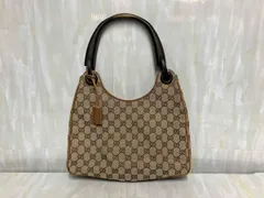 GUCCI GGキャンバス ウッドハンドル ワンショルダーバッグ 106495 ベージュ