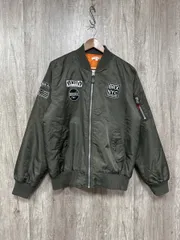 nylaus ミリタリー ブルゾン フライト ジャケット sizeL/カーキ ◆■ メンズ