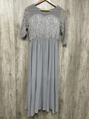 LACE LADIES パーティー レース デザイン 結婚式二次会 ドレス ワンピース sizeXXL/グレー ■■ レディース