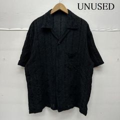 23SS】unused メッシュ オープンカラーシャツ レース ネイビー - メルカリ