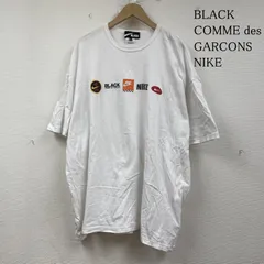ブラックコムデギャルソン NIKE コラボ 24SS 綿天竺 NIKEロゴ プリント オーバーサイズ 半袖 Tシャツ メンズ L ISItems【USED】【古着】【中古】50147255