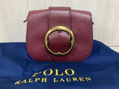 POLO RALPH LAUREN/ポロ ラルフローレン/ショルダーバッグ/Pebbled Leather Lennox Bag/ボルドー