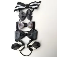 リボンヘアゴム 5点セット