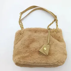 Samantha Thavasa サマンサタバサ ハンドバッグ ファー チャーム レディース お出かけ おしゃれ ベージュ HB346-13