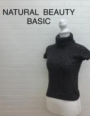 NATURAL BEAUTY BASIC　タートルネック半袖セーター