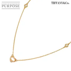 ティファニー TIFFANY&CO. バイザヤード オープンハート ダイヤ ネックレス 40cm K18 PG 750 By The Yard Necklace 90299967