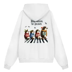 【クリスマス限定】ハリネズミ パーカー 背面プリント アニマルモチーフ フード付き M-4XLサイズ