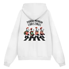 【クリスマス限定】パンダ パーカー 背面プリント アニマルモチーフ フード付き M-4XLサイズ