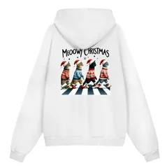 【クリスマス限定】猫 パーカー 背面プリント アニマルモチーフ フード付き M-4XLサイズ