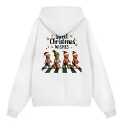 【クリスマス限定】クマ パーカー 背面プリント アニマルモチーフ フード付き M-4XLサイズ