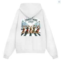 【クリスマス限定】 子犬 パーカー 背面プリント アニマルモチーフ フード付き M-4XLサイズ