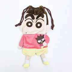 サンリオ バッドばつ丸 × クレヨンしんちゃん ぬいぐるみ巾着 sanrio