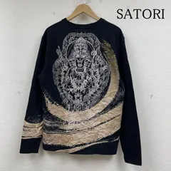 サトリ ロンT 長袖 Tシャツ クルーネック 明王 刺繍 梵字 金ラメ 和柄 ロングスリーブ メンズ XL ISItems【USED】【古着】【中古】50147468のサムネイル