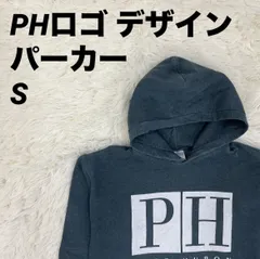 プルオーバーパーカー フード PHロゴデザイン グレー Sサイズ メンズ 男女兼用