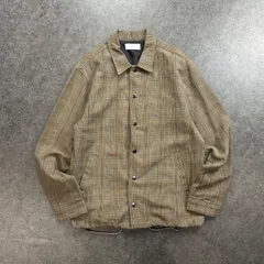 417 EDIFICE Coach Jacket Blouson エディフィス ストレッチTR コーチジャケット ブルゾン スナップボタン チェック柄 メンズ L SP-9751024