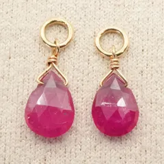 アガット K10 ルビー ドロップ ピアスチャーム/25-2348S