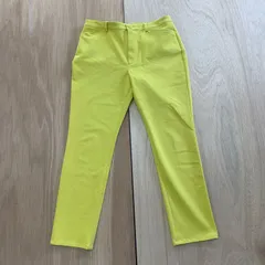 B-Three ビースリー【人気カラー】ストレッチパンツ 38 レディース スリム 伸縮性 イエロー 春夏 ボトムス