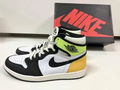 NIKE ナイキ AIR JORDAN1 RETRO HIGH OG VOLT GOLD エアジョーダン ボルトゴールド スニーカー 27.5cm 555088-118 箱・靴紐・タグ付 汚れ有