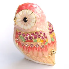【新品 未使用】ジュエリーボックス フクロウピンク ジュエリーボックス ピンク ピィアース クリスマス EX4471