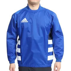 adidas Windbreaker Pullover Jacket アディダス ラグビー ピステトップ プルオーバージャケット ウィンドブレーカー ナイロン パフォーマンスロゴ刺繍 ブルー メンズ L