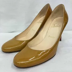 Christian Louboutin クリスチャンルブタン／キャメルオレンジ／エナメル パンプス／サイズ　36 1/2 /23.5cm