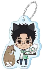 【中古】キーホルダー 高倉健(オカルン)(ダイカット) 「ダンダダン ぷちちょこ トレーディングアクリルキーホルダー(猫カフェ)」