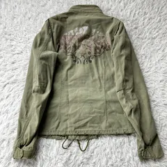 マーブルズ マジカルデザイン ダブルネーム ミリタリージャケット ダメージ加工 古着 カーキ L   Y2K 4315