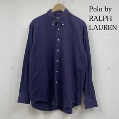 ポロバイラルフローレン 90s USA製 長袖 ボタンダウン シャツ ブラウス Shirt ロングスリーブ ポニーロゴ 刺繍 メンズ XL ISItems【USED】【古着】【中古】50147675
