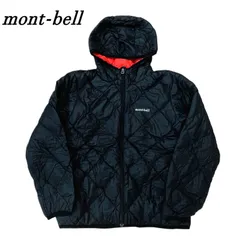 mont-bell モンベル リバーシブル ダウンパーカー キッズ 150㎝ BLK×RED/黒×赤
