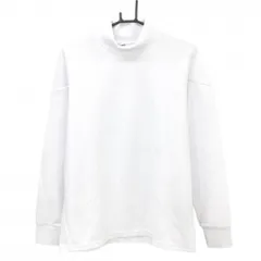 【超美品】ティゴラ 長袖ハイネックシャツ 白 吸水速乾 ストレッチ UVカット 防風 メンズ L ゴルフウェア TIGORA