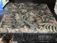 Loro Piana ストール・マフラー Cashmere Muffler ロロピアーナ ブラック 柄物 