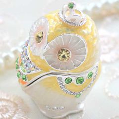 【新品 未使用】ジュエリーボックス ティアラフクロウ シトロンイエロー ピィアース クリスマス EX5754